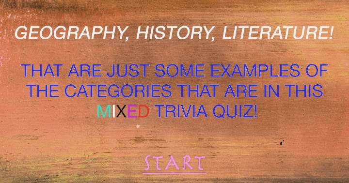 Mixed Trivia Quiz