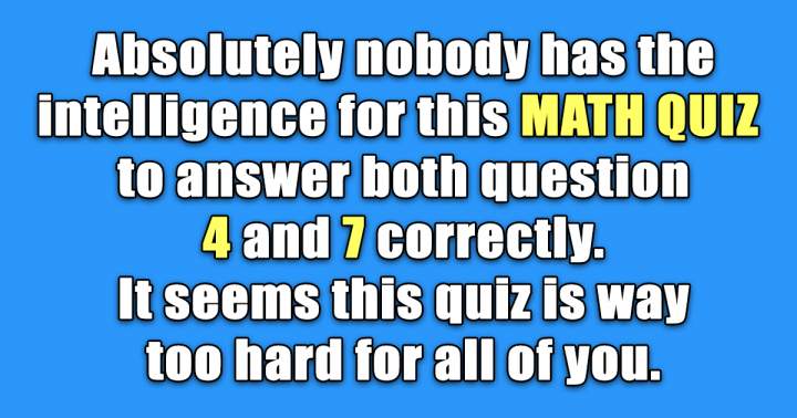 Test Your Math Knowledge