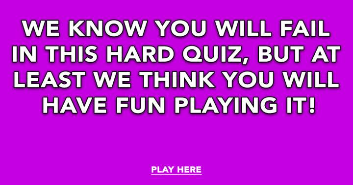 Challenging Trivia Quiz