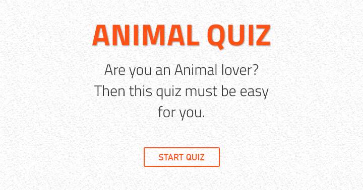 Only animal lovers can take this quiz!