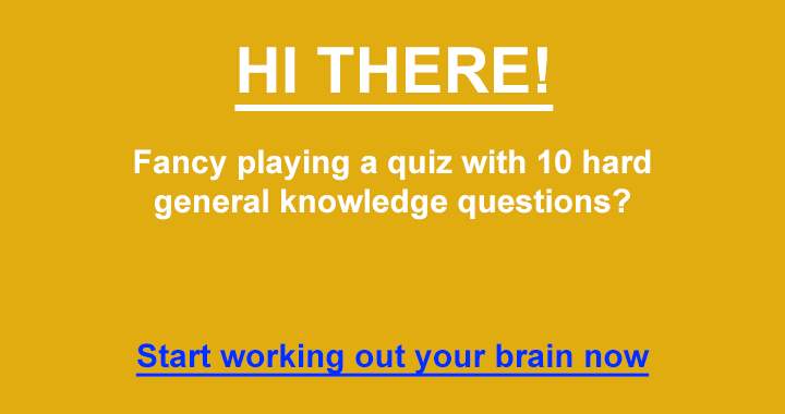 Take care of your brain by playing a quiz every day!