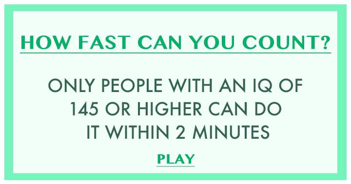 Can you complete this quiz in under 2 minutes with your high IQ?