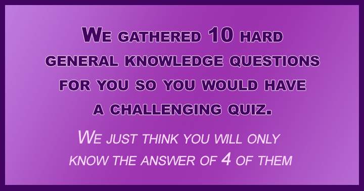 Quiz on General Knowledge.