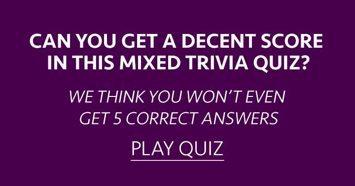 Trivia Quiz with a Blend of Topics