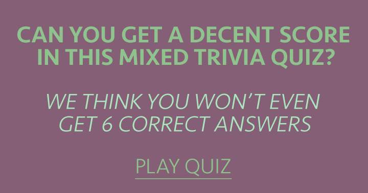 Trivia Quiz with a Mix of Questions