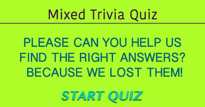 Trivia Quiz with a Mix of Questions