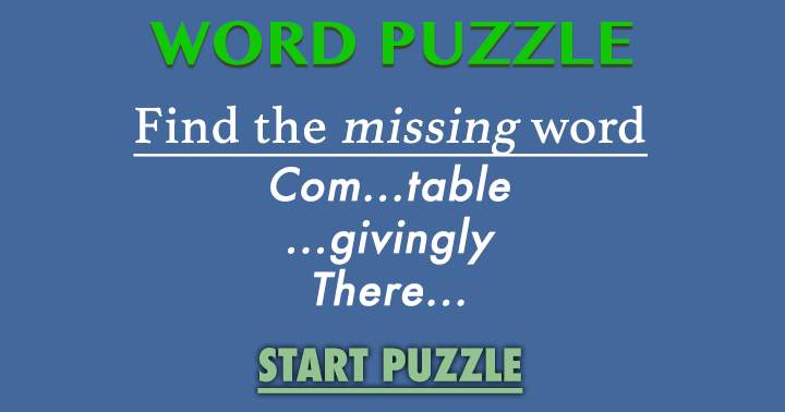 Puzzle with words