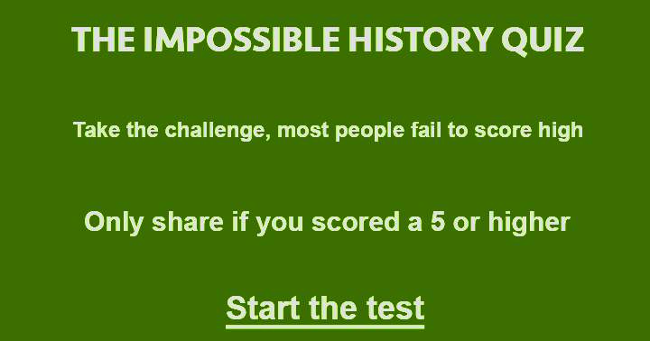 'The Unbelievable History Quiz'