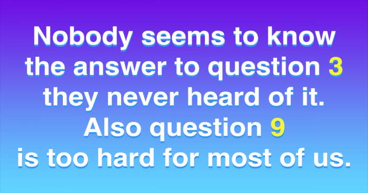 Try this Knowledge Quiz.