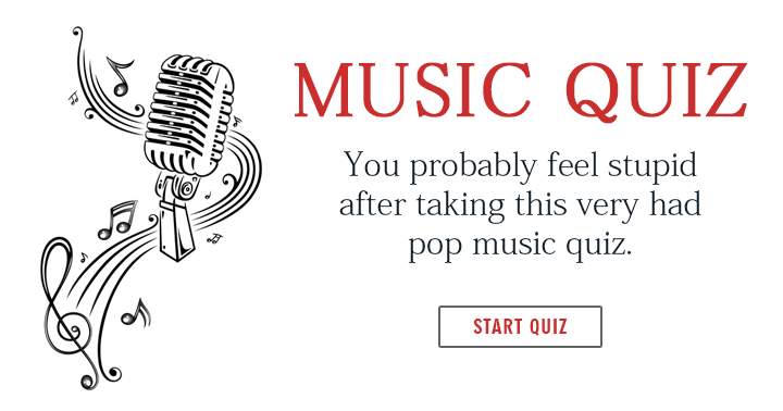 Failing this pop music quiz is common, so don't be too hard on yourself.