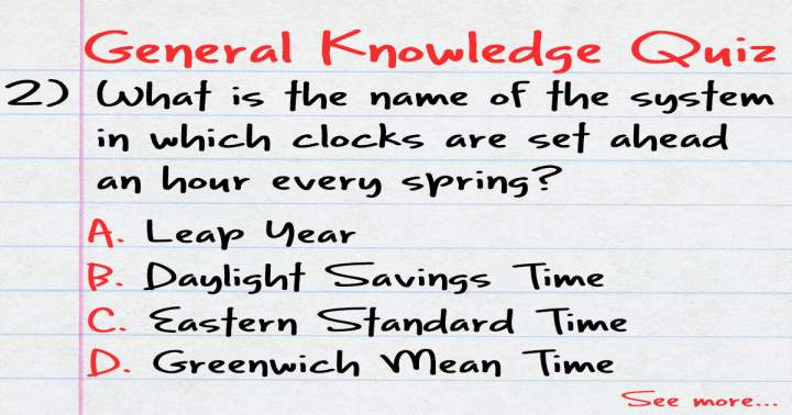 Quiz on General Knowledge