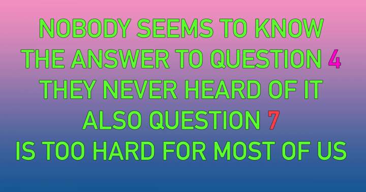 Quiz with a variety of knowledge topics.