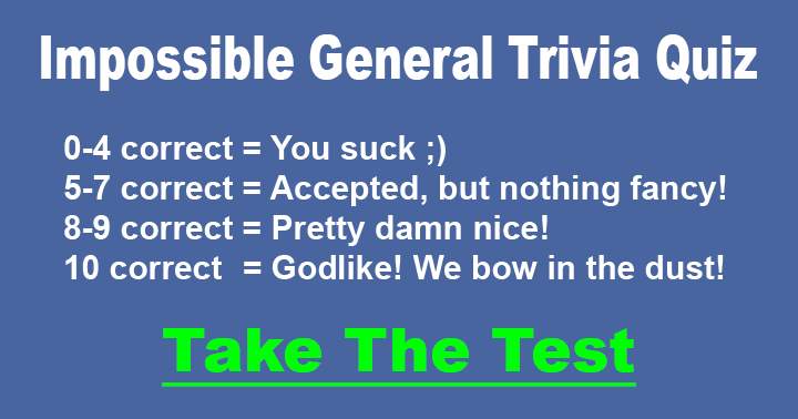 Challenging General Trivia Quiz