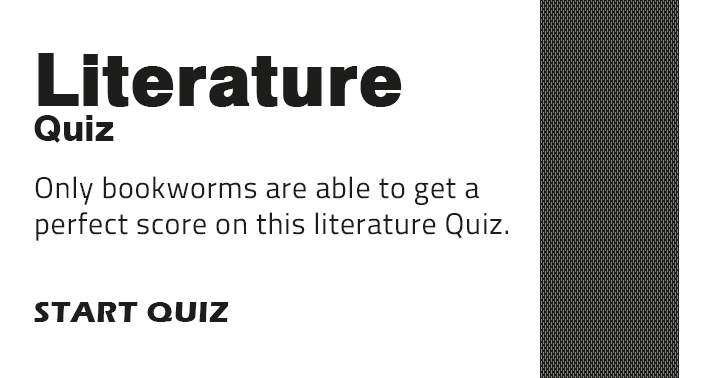 Real bookworms will adore this quiz!