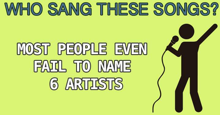 Can you list six artists, do you think?