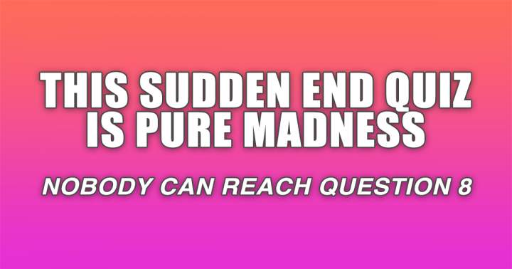 Banner for Sudden End Trivia Quiz