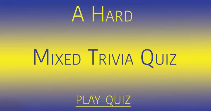 Banner for Mixed Trivia Quiz