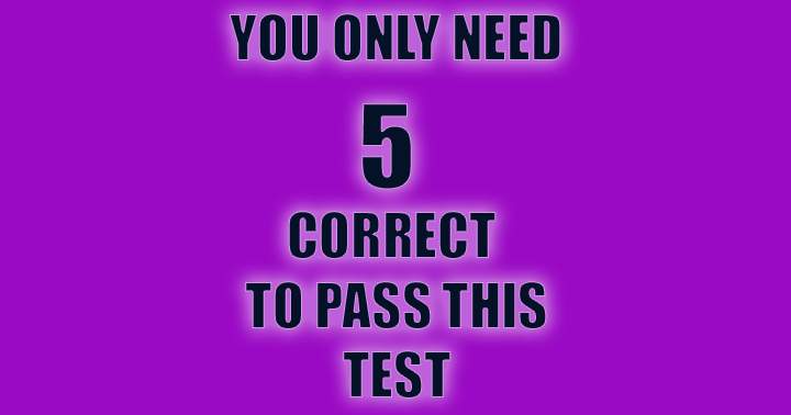 Banner for Can you pass this test?