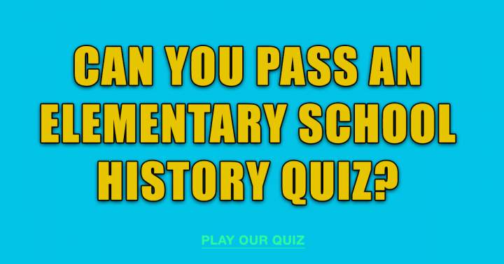 Banner for Elementary School History Quiz