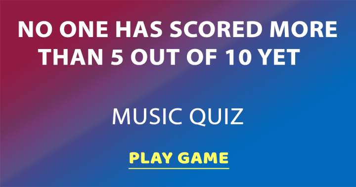 Music Quiz For Intelligent People