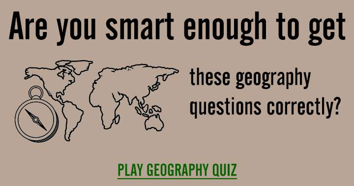 Challenging geography quiz