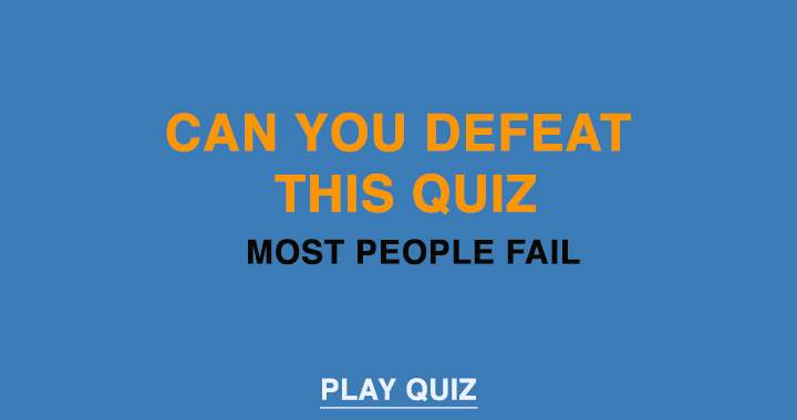 Can you defeat this quiz