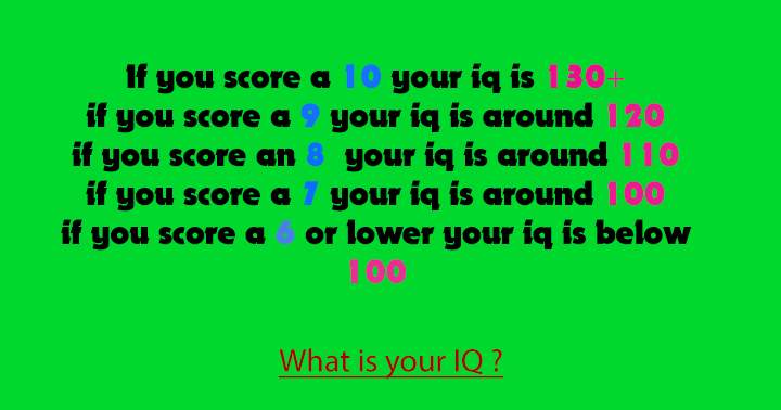 Test your intelligence with this fun quiz