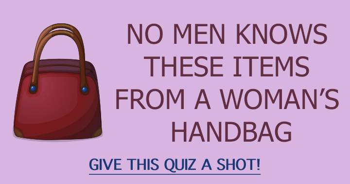 No men knows these items from a woman's handbag! 