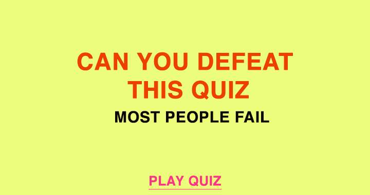 Can you defeat this quiz